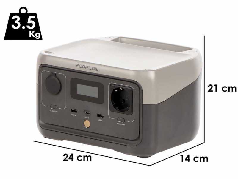 EcoFlow River 2 - Estaci&oacute;n de Energ&iacute;a, Bater&iacute;a port&aacute;til - 300W - 256Wh/12.8V
