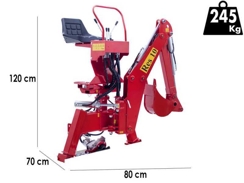Agrieuro Top Line RES10 - Retroexcavadora para tractor
