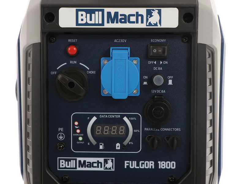 BullMach Fulgor 1800 - Generador de corriente inverter 2 kW - Continua 1,8 kW monof&aacute;sico