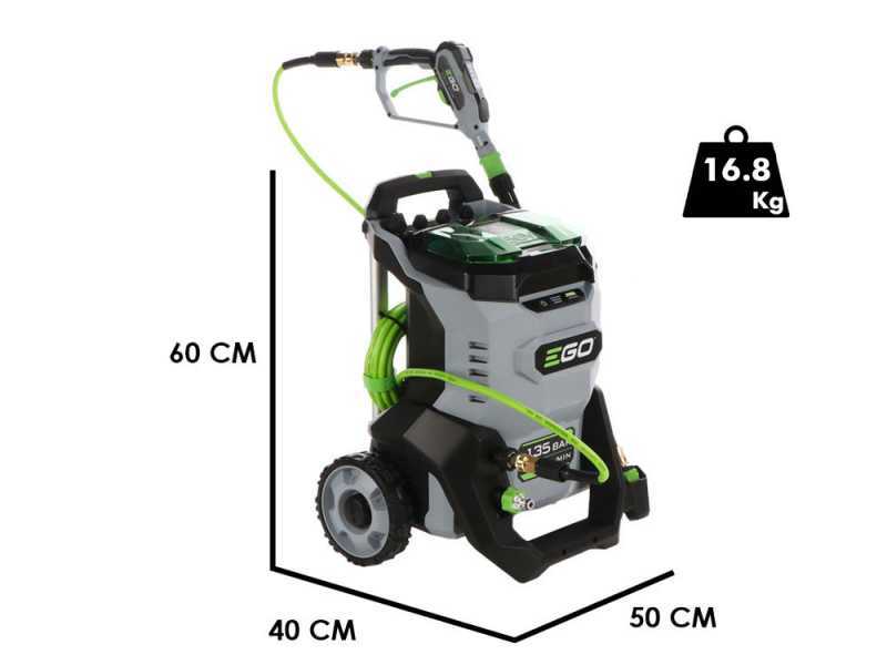 EGO HPW2000E - Hidrolimpiadora de bater&iacute;a - 135 bar - 6.5 l/min - 56V - 7.5Ah