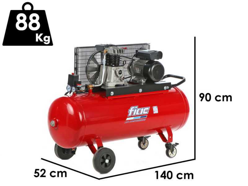 FIAC AB 150/348 - Compresor de aire el&eacute;ctrico monof&aacute;sico de correa - Motor 3 HP - 150 L