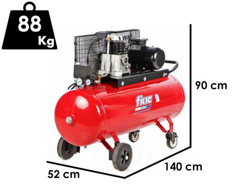 FIAC AB 150/348- Compresor de aire el&eacute;ctrico trif&aacute;sico de correa - Motor 3 HP - 150 L