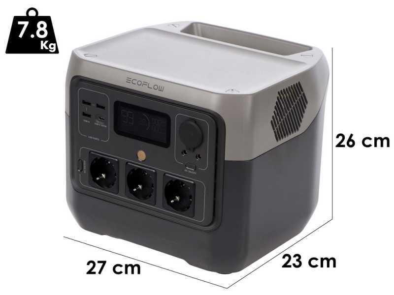 EcoFlow River 2 Pro - Bater&iacute;a estaci&oacute;n de energ&iacute;a port&aacute;til - 800W - 768 Wh/19.2V