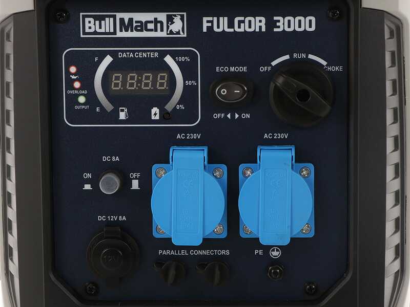 BullMach Fulgor 3000 - Generador de corriente inverter 3,3 kW - Continua 3 kW monof&aacute;sico