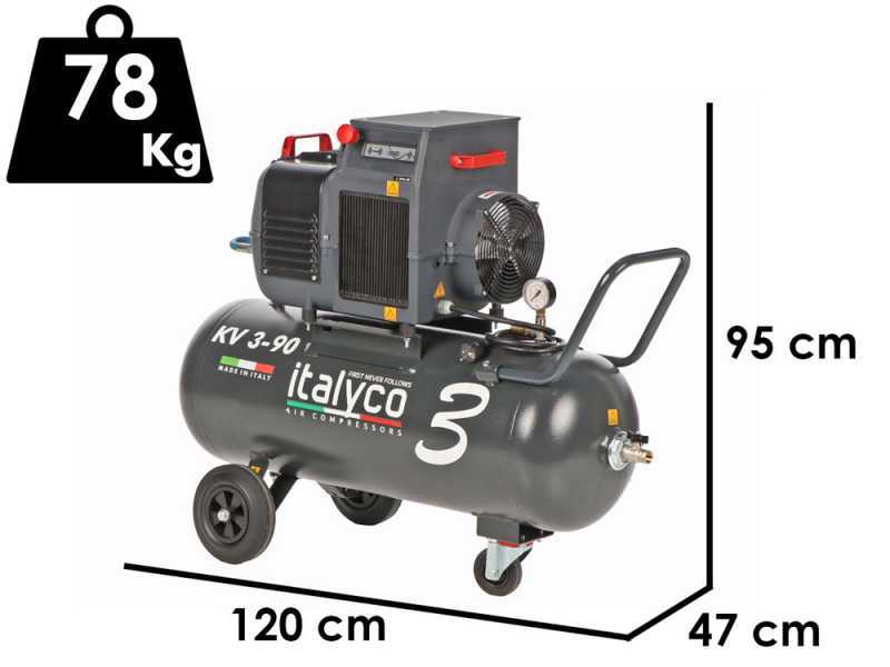 Italyco KV 3/90 - Compresor rotativo de tornillo - Presi&oacute;n m&aacute;x. 10 bar