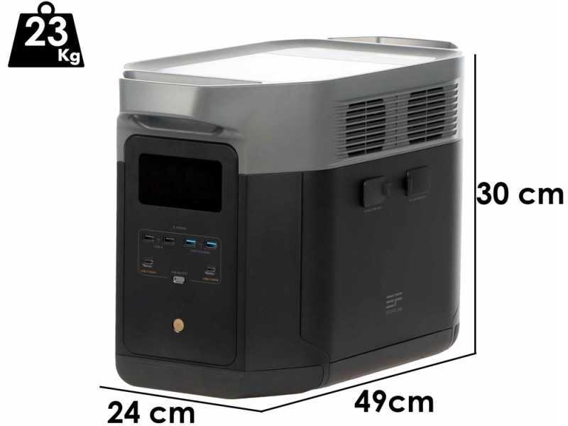 EcoFlow Delta 2 Max - Bater&iacute;a Estaci&oacute;n de energ&iacute;a Port&aacute;til - 2400W - 2048Wh/51.2V