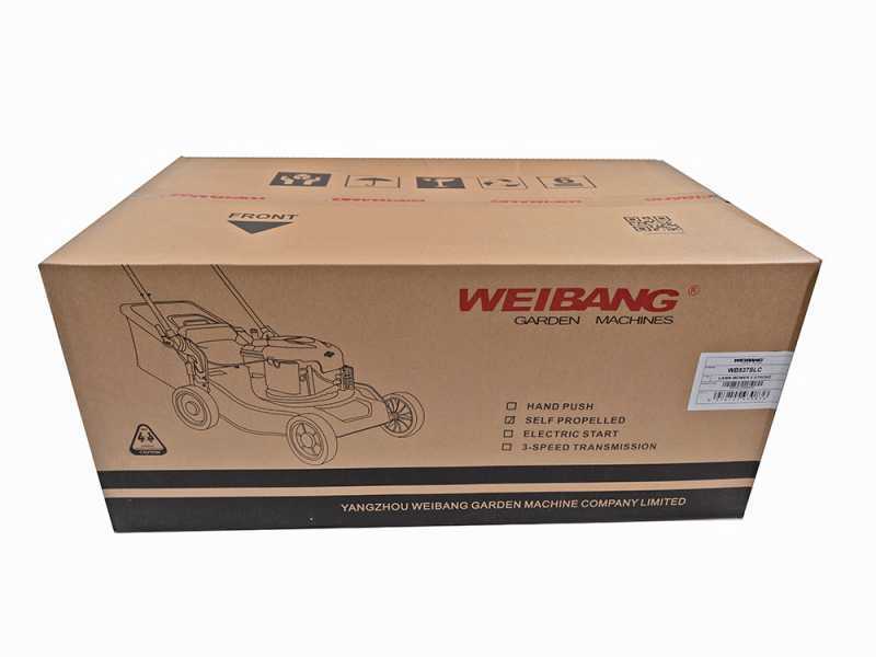 Weibang WB537SCV3 - Cortac&eacute;sped autopropulsado de gasolina - Motor de 196 cc - 3 marchas - 4en1