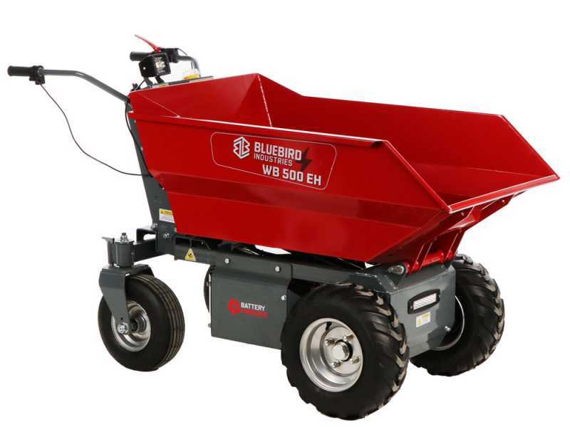 Blue Bird WB 500EH - Carretilla de bater&iacute;a - 48 V 32 Ah - Caja dumper con volteo hidr&aacute;ulico