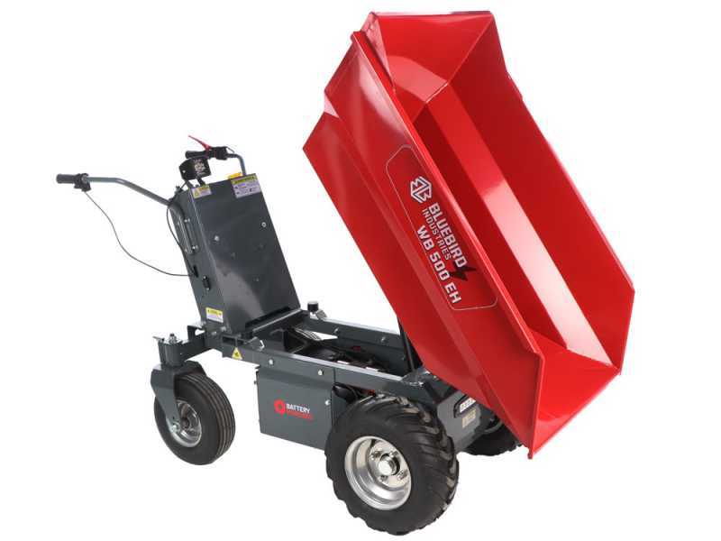 Blue Bird WB 500EH - Carretilla de bater&iacute;a - 48 V 32 Ah - Caja dumper con volteo hidr&aacute;ulico