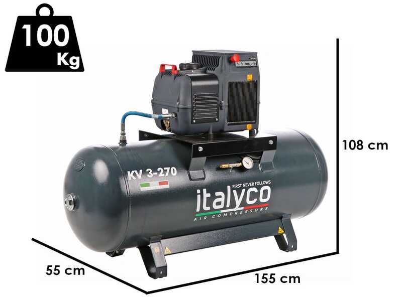 Italyco KV 3/270 - Compresor rotativo de tornillo - Presi&oacute;n m&aacute;x. 10 bar