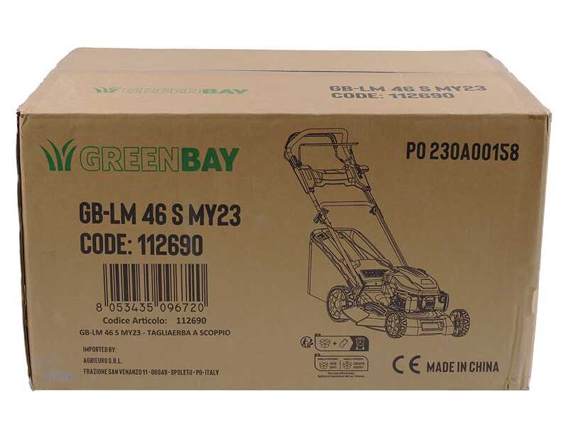 GreenBay GB-LM 46 S - Cortac&eacute;sped autopropulsado - 4 en 1 - Motor de gasolina de 170cc