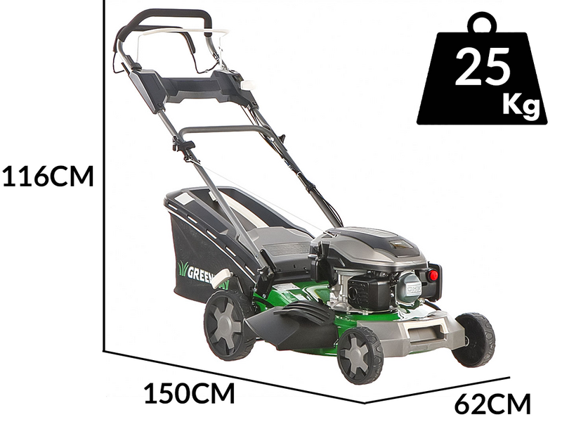 GreenBay GB-LM 46 S - Cortac&eacute;sped autopropulsado - 4 en 1 - Motor de gasolina de 170cc