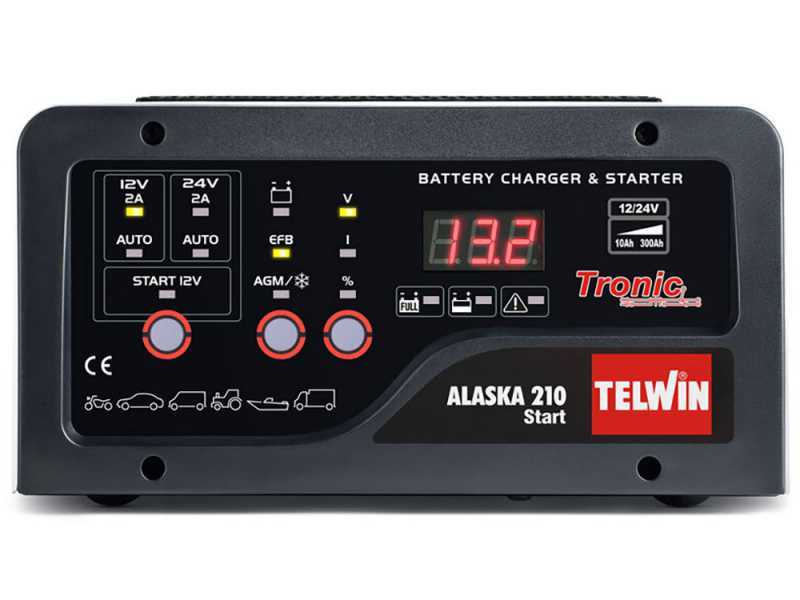 Telwin Alaska 210 Start - Cargador, arrancador y mantenedor - Bater&iacute;as de plomo 12/24V