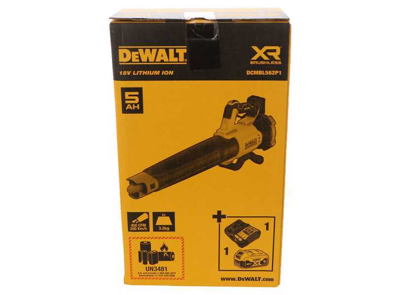 DeWalt DCMBL562P1-QW - Soplador de hojas de bater&iacute;a - 18V 5Ah