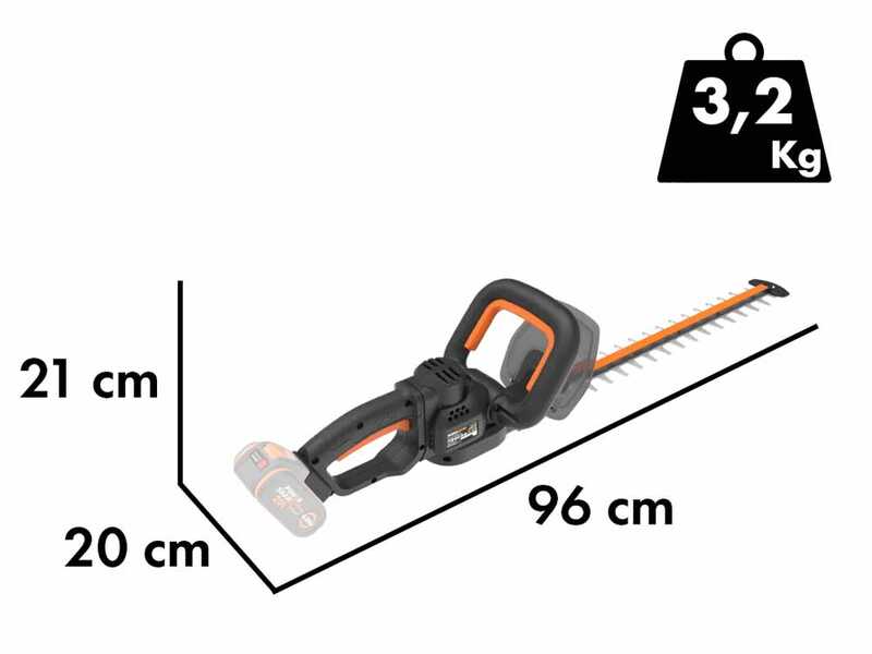 Worx Nitro WG263E - Cortasetos de bater&iacute;a - 20V/4Ah - Cuchilla de 57 cm