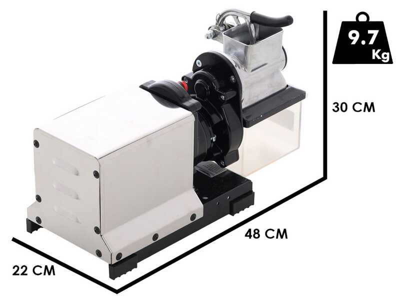 Reber 9030N - Rallador el&eacute;ctrico - N.3 - 400W Motor el&eacute;ctrico de inducci&oacute;n profesional - INOX