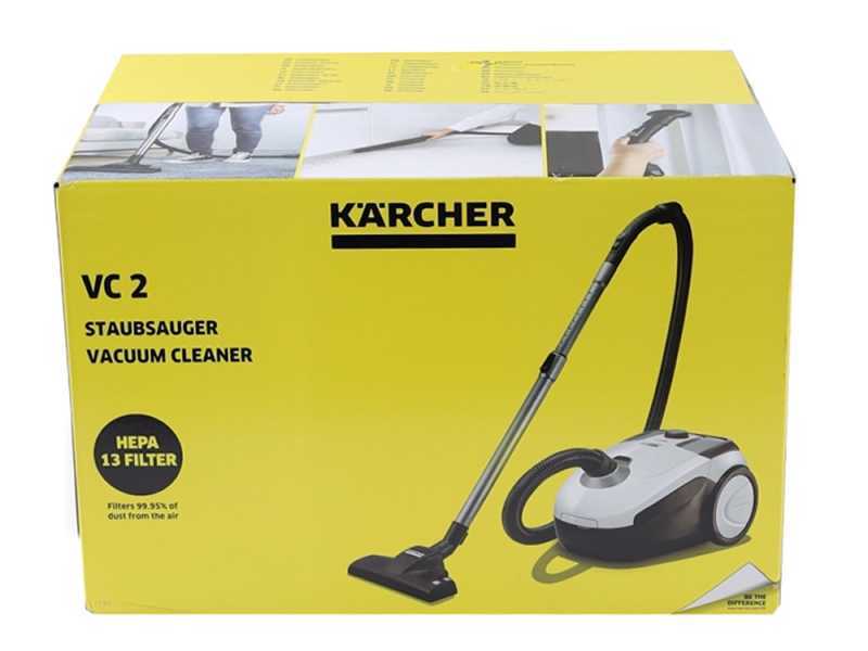 Karcher VC 2 ERP - Aspirador de polvo de trineo - con bolsa de 2,8 l - dotado de filtro HEPA - 700W