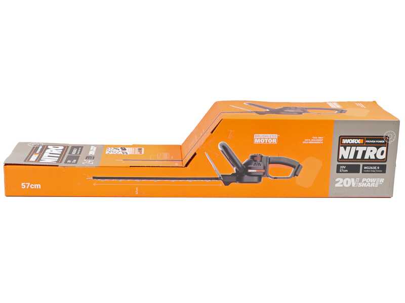 Worx Nitro WG263E.9 - Cortasetos de bater&iacute;a - 20V - BATER&Iacute;A Y CARGADOR NO EST&Aacute;N INCLUIDOS
