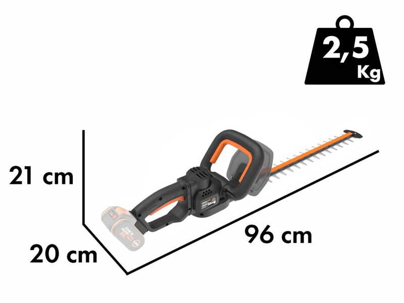 Worx Nitro WG263E.9 - Cortasetos de bater&iacute;a - 20V - BATER&Iacute;A Y CARGADOR NO EST&Aacute;N INCLUIDOS
