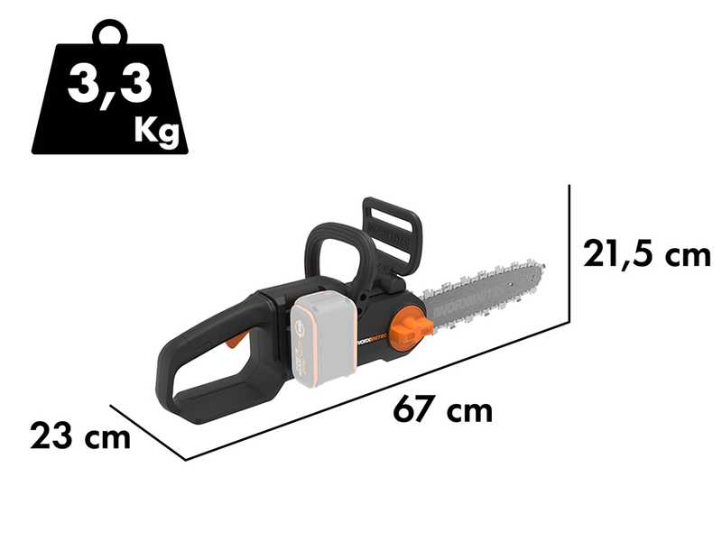 Worx Nitro WG350E.9 - Electrosierra 20V - BATER&Iacute;A Y CARGADOR NO EST&Aacute;N INCLUIDOS