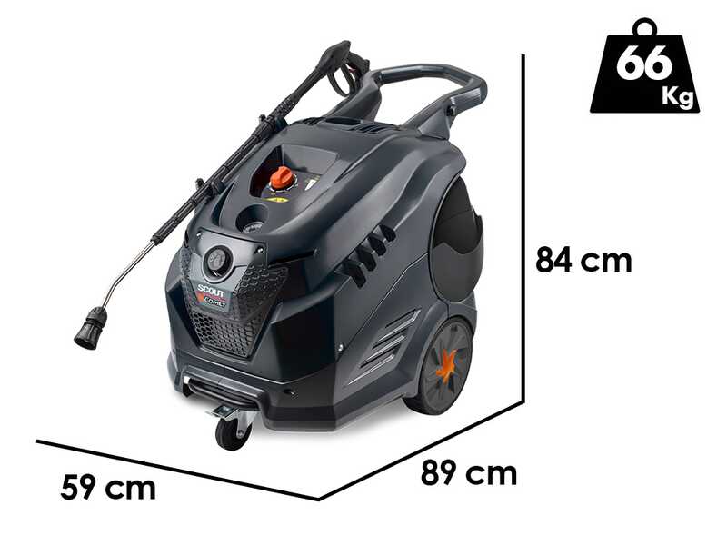 Comet New Scout 150 Classic - Hidrolimpiadora de agua caliente profesional - 150 bar m&aacute;x. - 540 l/h
