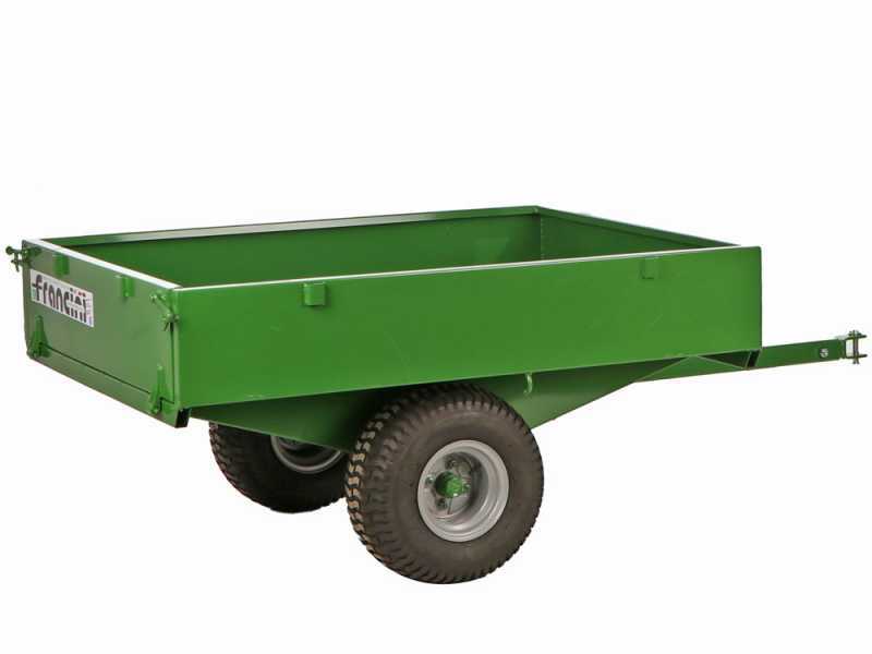 Francini FQ4 - Remolque de acero para tractor cortac&eacute;sped - 120x90(h 25 cm)