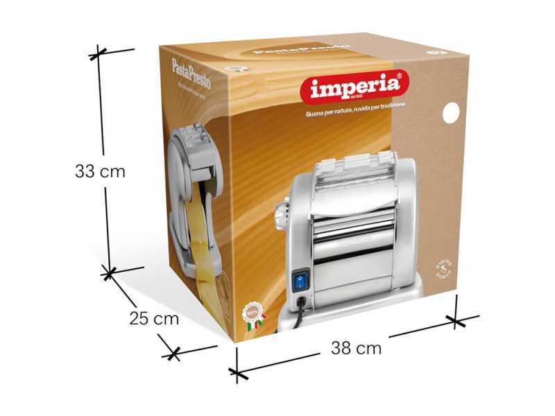 Imperia PastaPresto Gourmet Gris Antracita - M&aacute;quina el&eacute;ctrica de hacer pasta INOX