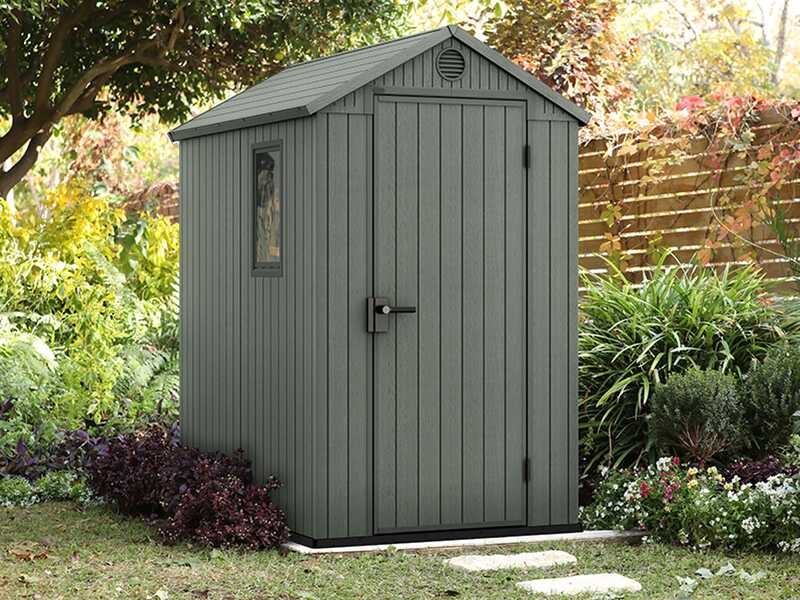 Keter Darwin verde - Caseta para herramientas - Con ventana lateral - 125.8x184.5x205 cm