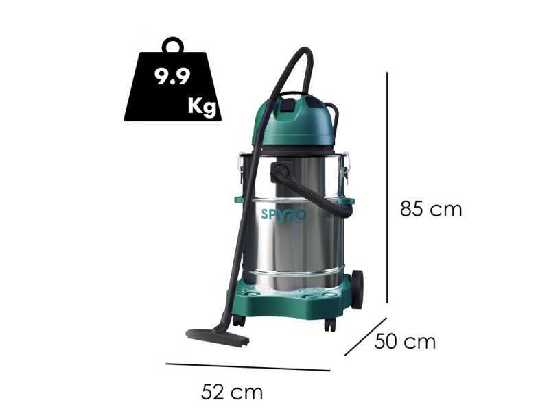 Spyro AIR50 INOX PLUS - Aspirador de polvo y l&iacute;quidos - Capacidad 50 lt - 1400W