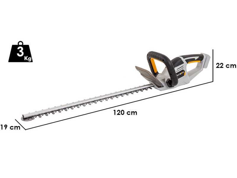 Batavia Cortasetos de bater&iacute;a - cuchilla de 61 cm de acero - BATER&Iacute;A Y CARGADOR NO EST&Aacute;N INCLUIDOS