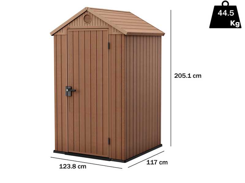 Keter Darwin marr&oacute;n - Caseta para herramientas - 123.8x117x205 cm