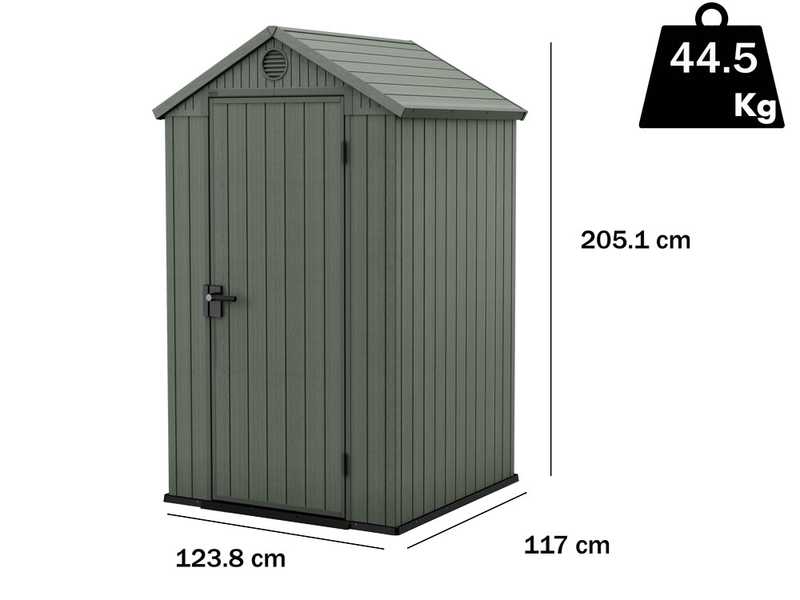 Keter Darwin verde - Caseta para herramientas - 123.8x117x205.1 cm