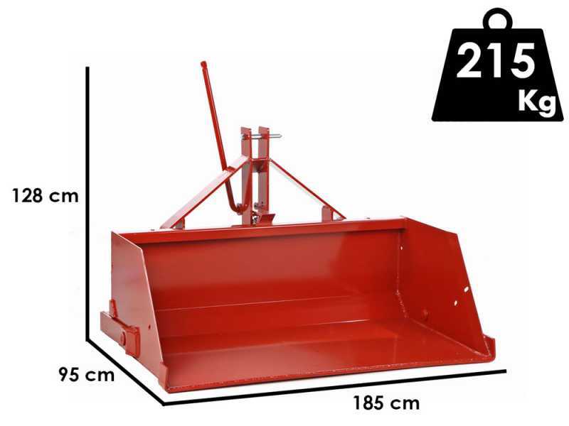 Francini PR 180 - Pala cargadora trasera para tractor - 180 cm - Capacidad 700 kg