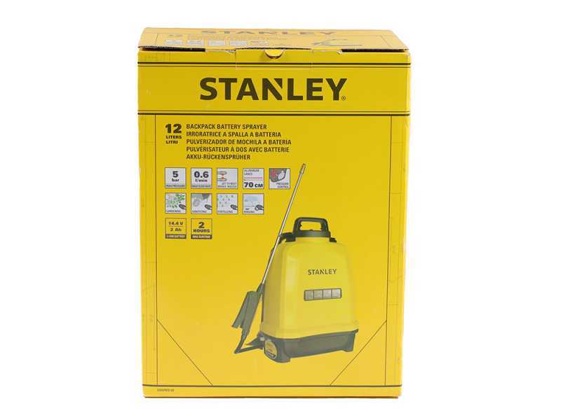 Stanley SXSPBS12E - Pulverizador de bater&iacute;a de mochila - 12 litros - 14,4V/2Ah