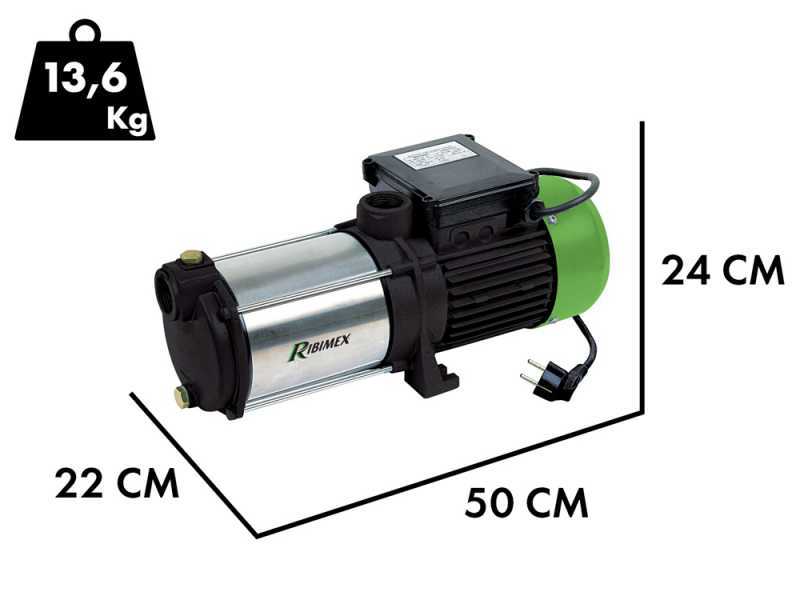 Ribimex PRMCA5 - Bomba autocebante el&eacute;ctrica de jard&iacute;n - 5 turbinas - 1450 W