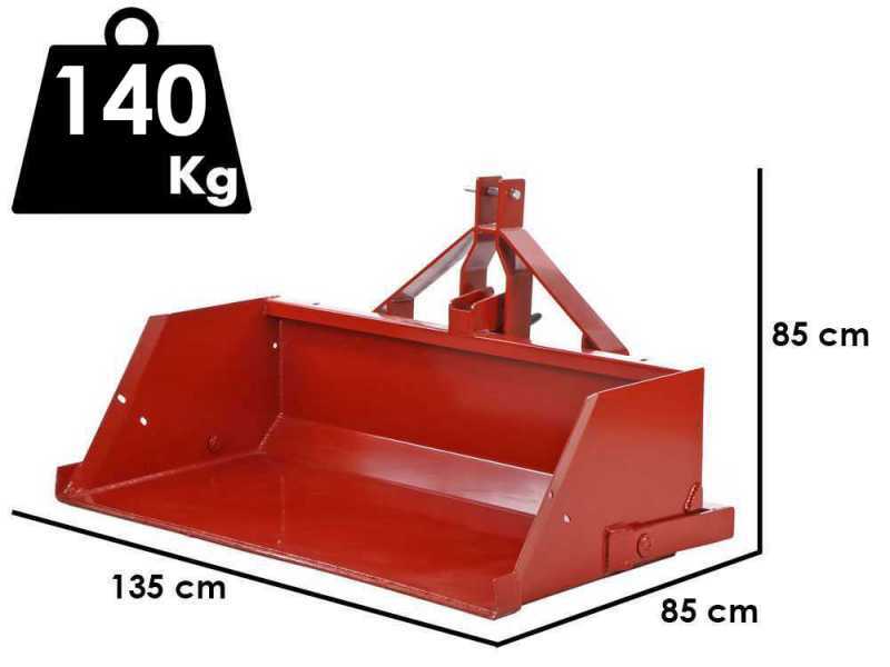 Francini PR 130 - Pala trasera hidr&aacute;ulica para tractor - de 130 cm - Capacidad 500Kg