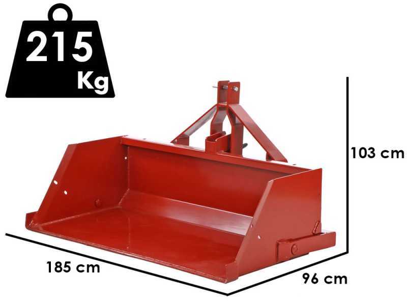 Francini PR 180 - Pala trasera hidr&aacute;ulica para tractor - de 180 cm - Capacidad 700Kg