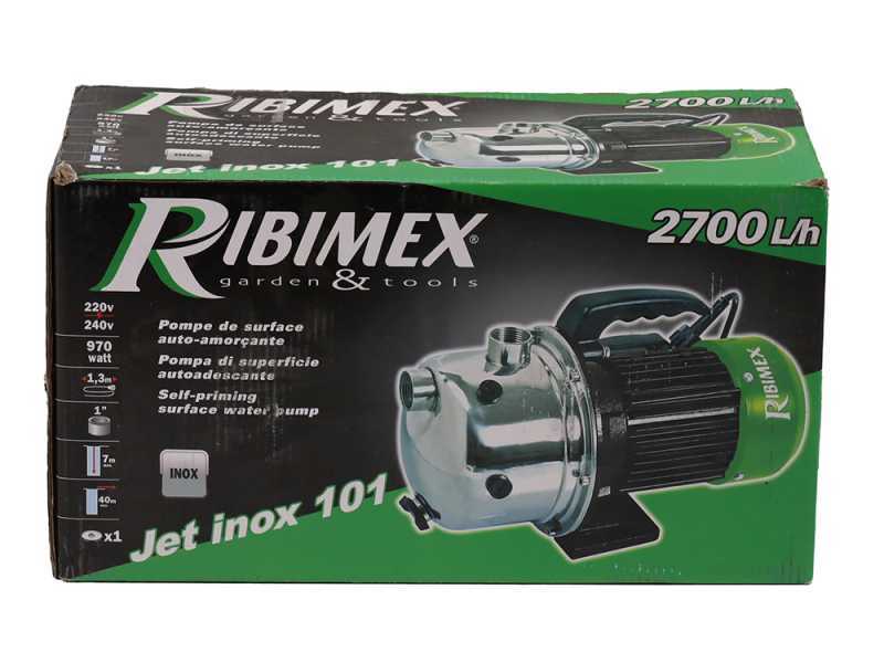 Ribimex PRGJET101I Jet Inox - Bomba autocebante el&eacute;ctrica de jard&iacute;n - 970 W