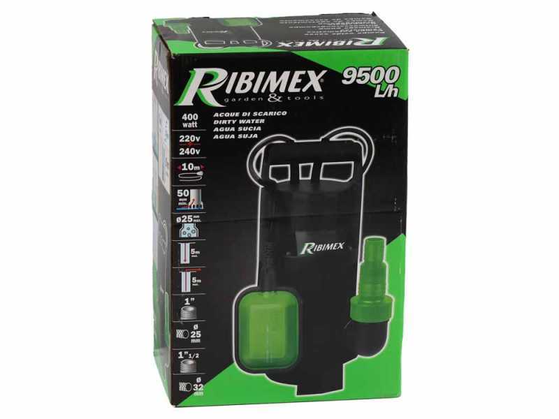 Ribimex PRPVC400C - Bomba sumergible para aguas residuales - 400 W
