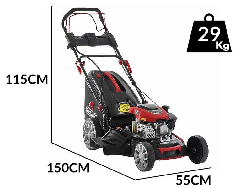 GeoTech S51-170 BMSGW ES - Cortac&eacute;sped de gasolina autopropulsado - 4 en 1 - cuchilla de 51 cm - Arranque el&eacute;ctrico