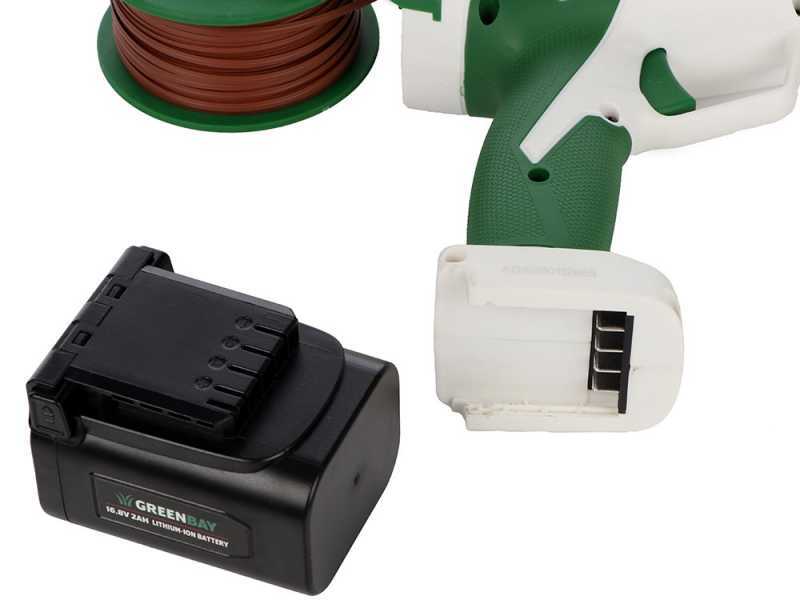 GreenBay TopTie 840 - Atadora de vi&ntilde;a el&eacute;ctrica de bater&iacute;a - 2 x 16.4V 2Ah
