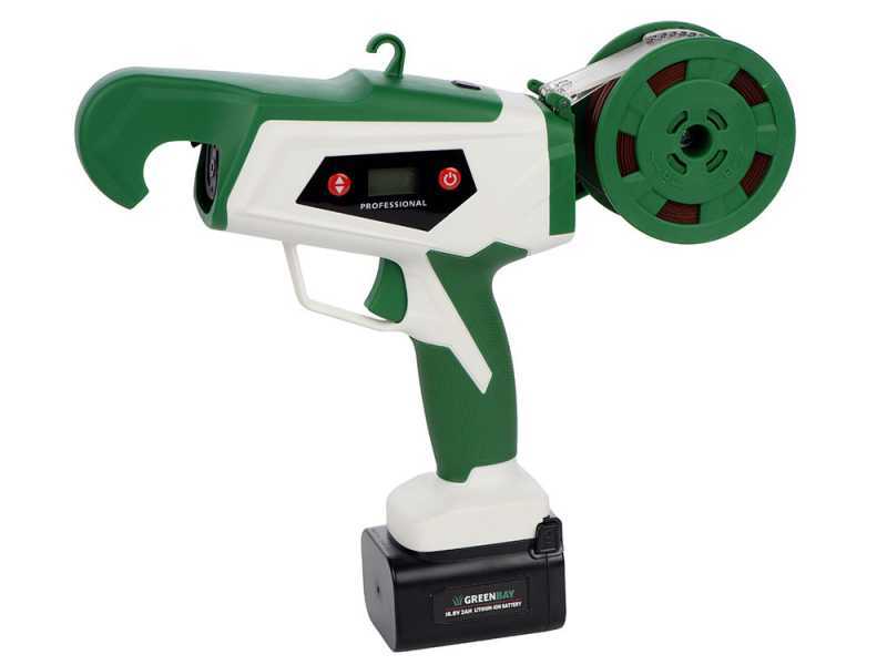 GreenBay TopTie 840 - Atadora de vi&ntilde;a el&eacute;ctrica de bater&iacute;a - 2 x 16.4V 2Ah