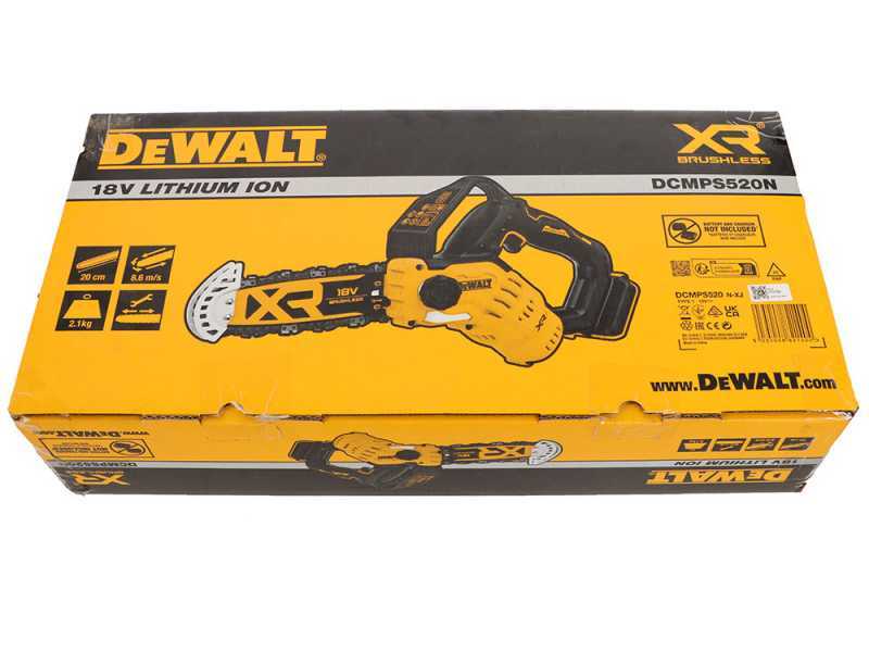 DeWalt DCMPS520P1-QW - Electrosierra de poda - 18V 5Ah - Espada de 20 cm