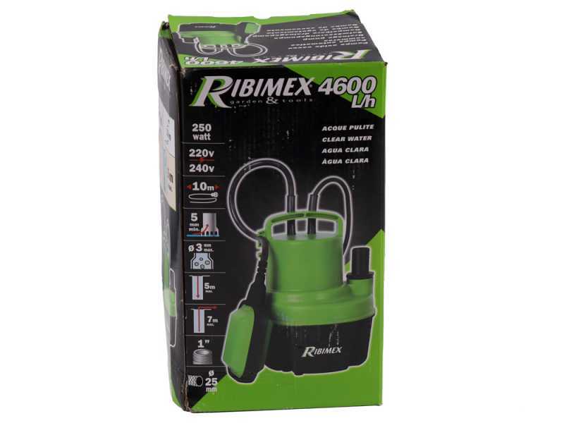 Ribimex PRPVC249 - Bomba sumergible el&eacute;ctrica para aguas limpias - 250 W