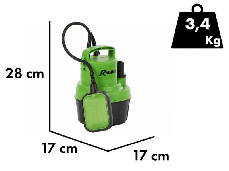 Ribimex PRPVC249 - Bomba sumergible el&eacute;ctrica para aguas limpias - 250 W