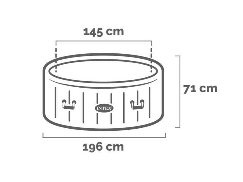 Intex Glow Deluxe Bubble Spa - &Oslash;196x71 cm - Piscina de hidromasaje spa 28494EX
