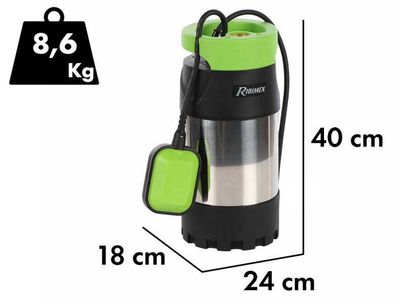 Ribimex PRPVC801MC3 - Bomba sumergible para pozos - 800 W - Aguas limpias