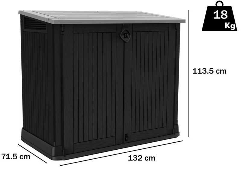 Keter Store it Out Midi negro - Armario para herramientas - 132x71.5x113.5 cm