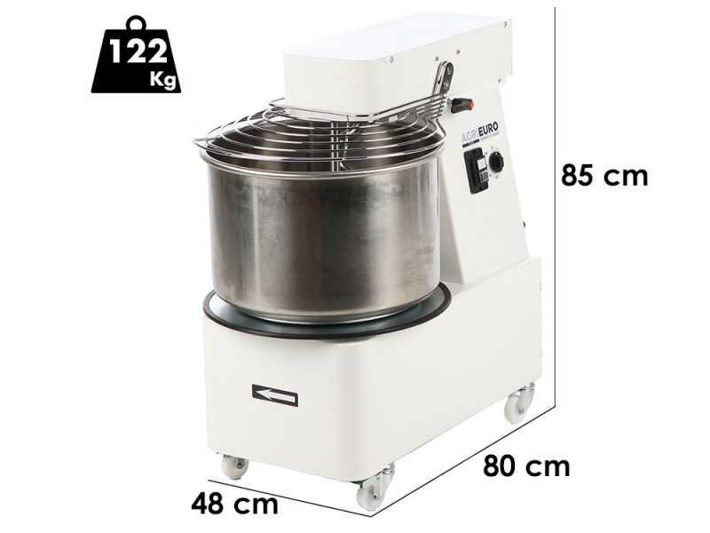 Mixer 5000 S Deluxe - Amasadora de espiral abatible - 40 kg 1 velocidad