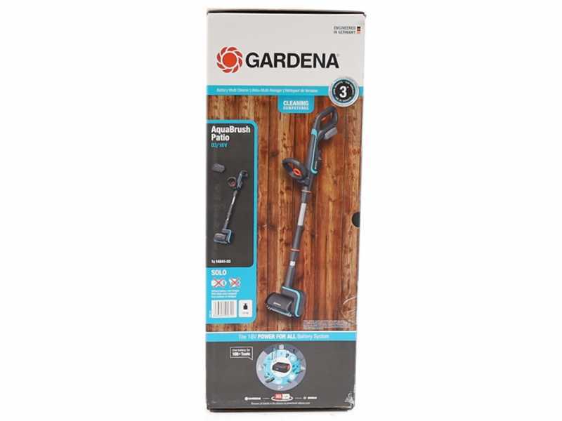 Gardena AquaBrush Universal 03/18V P - Limpiador de suelos de bater&iacute;a + Cepillo - con starter kit 18V - 2.5Ah